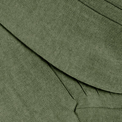 Solespun Sea Island Cotton Socks in Olive