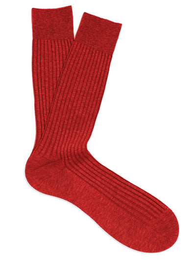 PANTHERELLA Danvers Fil d'Ecosse, Cotton Lisle Socks in Scarlet