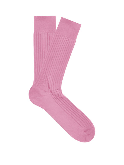 PANTHERELLA Danvers Fil d'Ecosse, Cotton Lisle Socks in Dusty Pink