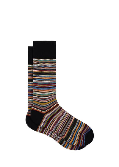 PAUL SMITH Men's Pique Signature Stripe in Black