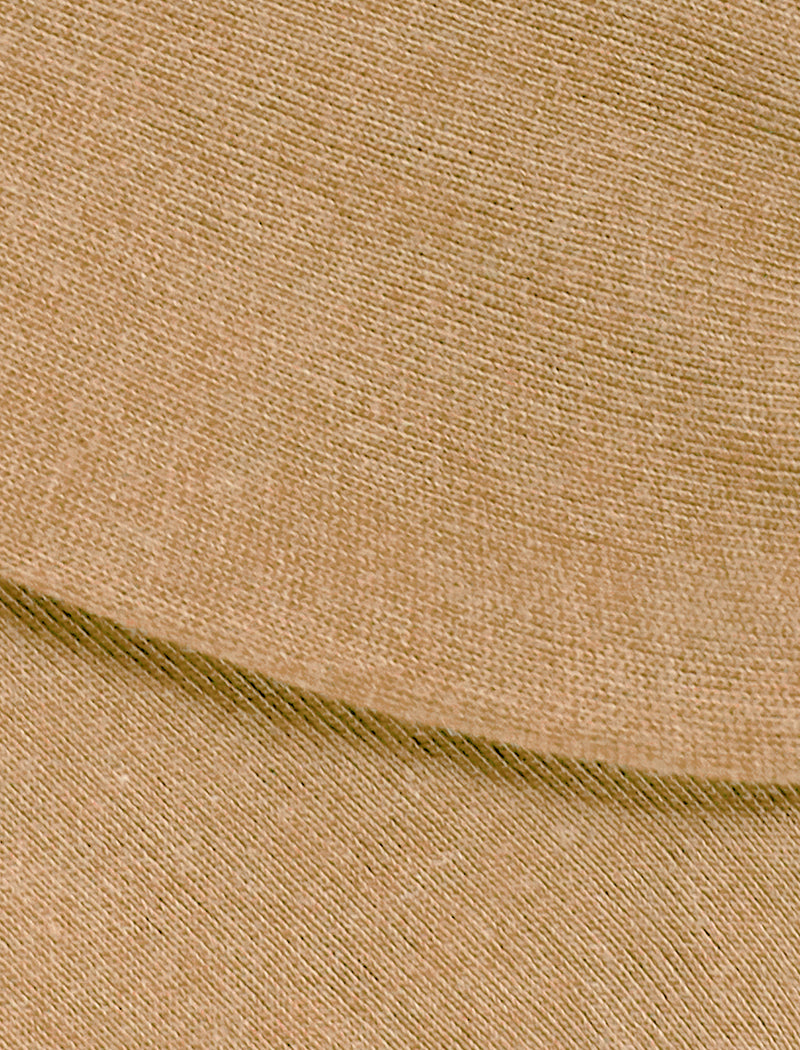 PANTHERELLA Tavener Flat Knit - Comfort Top / Egyptian Cotton Men's Socks in Light Khaki