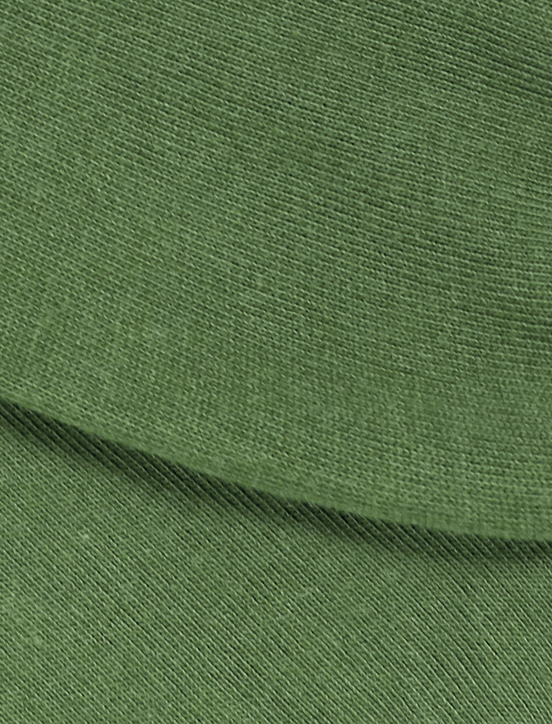 PANTHERELLA Tavener Flat Knit - Comfort Top / Egyptian Cotton Men's Socks in Dark Olive