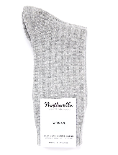 PANTHERELLA TEXTURED RIB RECYCLED CASHMERE AND MERINO WOOL WOMEN'S SOCKS