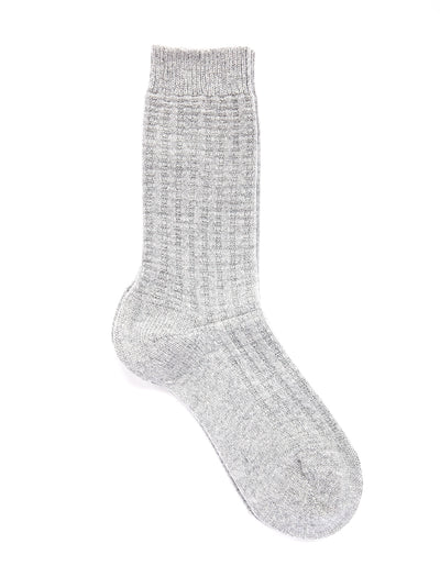 PANTHERELLA TEXTURED RIB RECYCLED CASHMERE AND MERINO WOOL WOMEN'S SOCKS