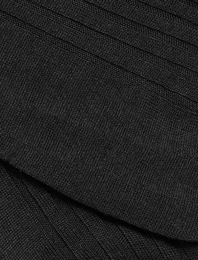 PANTHERELLA Rutherford 5X3 Rib Merino Royale Wool Men's Socks In Black