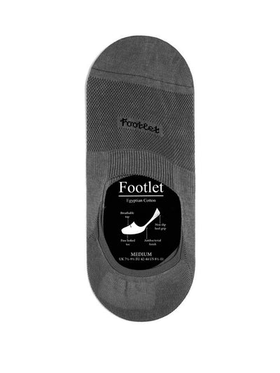 PANTHERELLA No-Show Cotton-Blend Socks in Grey