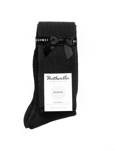 Pantherella, Tabitha Knee-High  Cashmere Women's Socks in Black