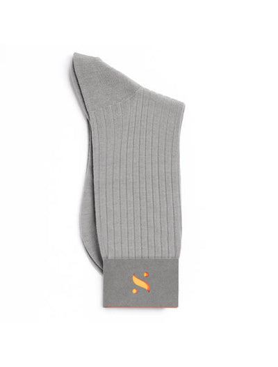 SOLESPUN - Ladies' 5x3 Rib Sock - Merino Wool in Grey