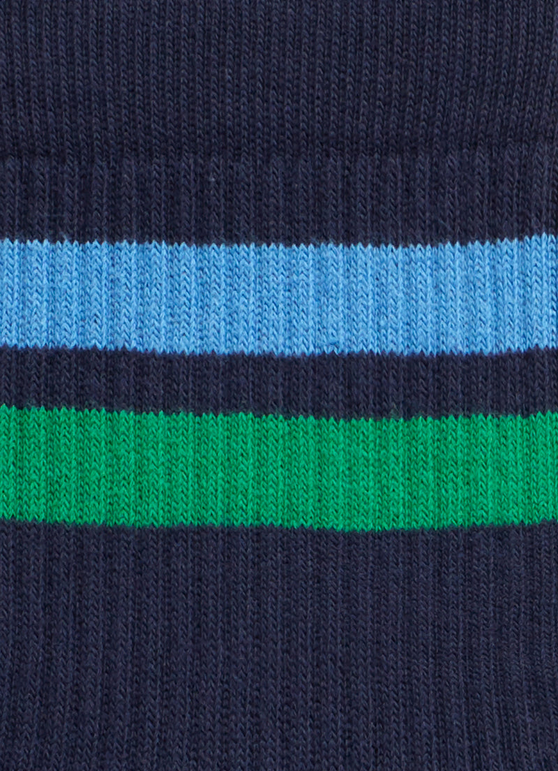 PAUL SMITH Men's Short Ankle Ribbed Socks in Navy
