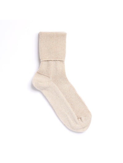Solespun Black Label Women's Cashmere Socks in Natural