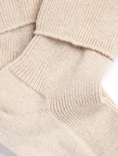 Solespun Black Label Women's Cashmere Socks in Natural