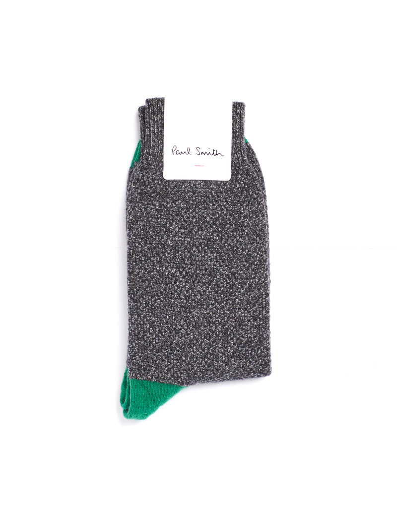 PAUL SMITH Woolen Slouch  Socks in Charcoal