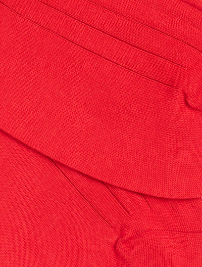 PANTHERELLA Laburnum Ribbed Merino Wool-Blend Socks in Red