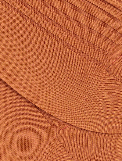 PANTHERELLA Danvers Fil d'Ecosse, Cotton Lisle Socks in Cumin