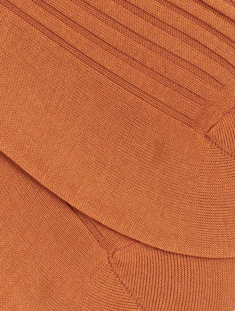 PANTHERELLA Danvers Fil d'Ecosse, Cotton Lisle Socks in Cumin