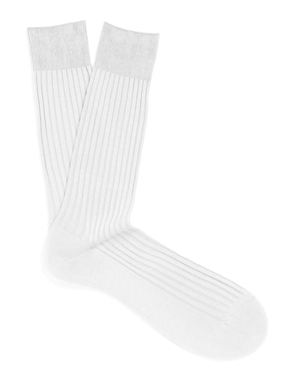 PANTHERELLA Danvers Fil d'Ecosse, Cotton Lisle Socks in White