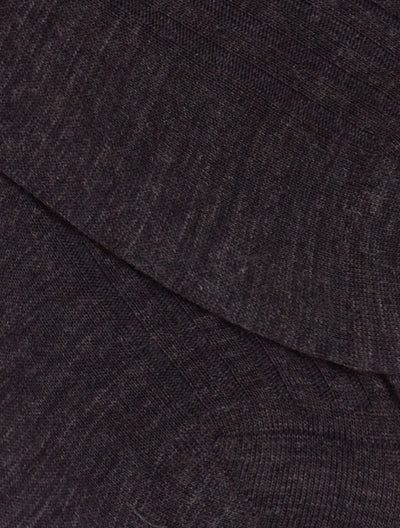 PANTHERELLA Laburnum Ribbed Merino Wool-Blend Socks in Charcoal