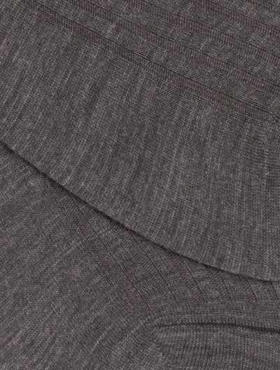 PANTHERELLA Laburnum Ribbed Merino Wool-Blend Socks in Mid Grey