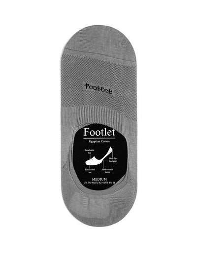 PANTHERELLA Womans No-Show Cotton-Blend Socks in Grey