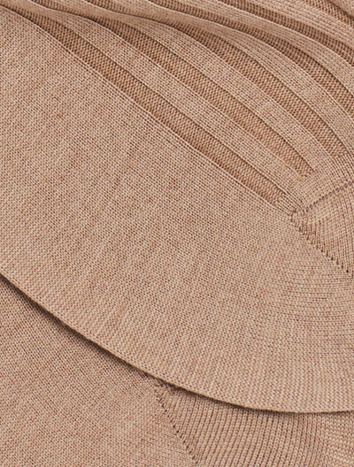PANTHERELLA Hemingway Ribbed Escorial Wool-Blend Socks in Camel