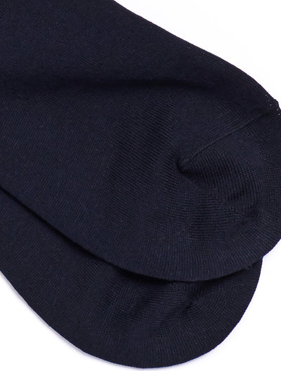 Pantherella, Poppy - Ladies' Flat Knit Ankle Sock - Egyptian Cotton Navy