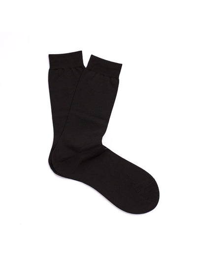 Pantherella, Poppy - Ladies' Flat Knit Ankle Sock - Egyptian Cotton Black