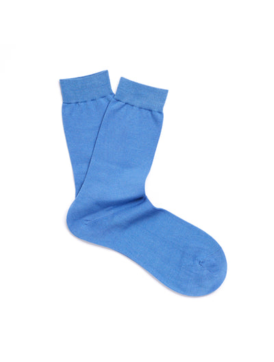 Pantherella, Poppy - Ladies' Flat Knit Ankle Sock - Egyptian Cotton Denin