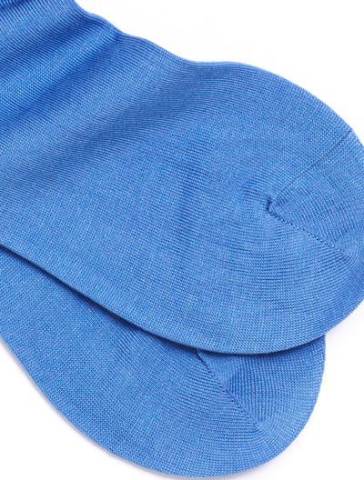 Pantherella, Poppy - Ladies' Flat Knit Ankle Sock - Egyptian Cotton Denin