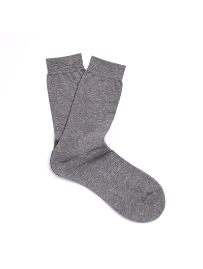 Pantherella, Poppy - Ladies' Flat Knit Ankle Sock - Egyptian Cotton Grey