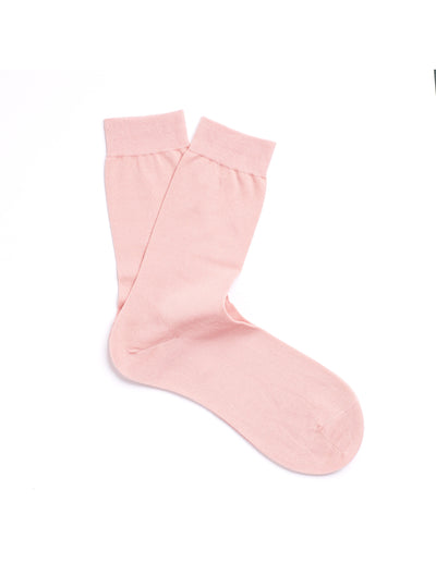 Pantherella, Poppy - Ladies' Flat Knit Ankle Sock - Egyptian Cotton Pink