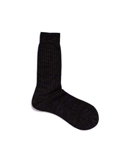 SOLESPUN - Ladies' 5x3 Rib Sock - Merino Wool in Black