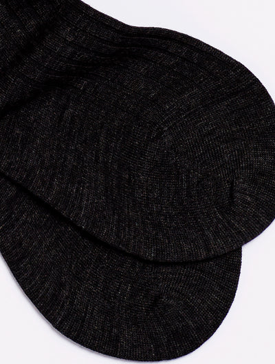 SOLESPUN - Ladies' 5x3 Rib Sock - Merino Wool in Black