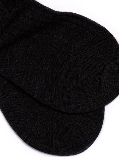 SOLESPUN - Knee High Ladies' 5x3 Rib Sock - Merino Wool in Black