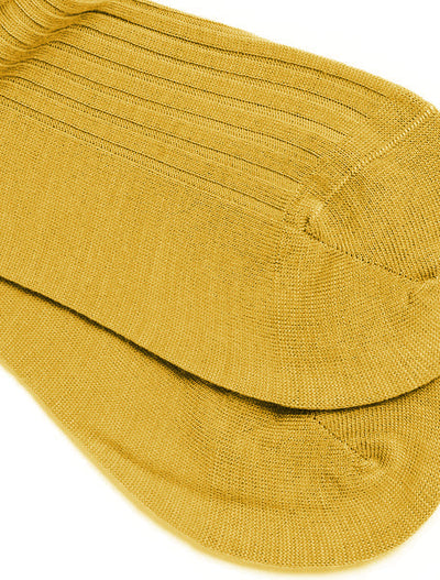 SOLESPUN - Ladies' 5x3 Rib Sock - Merino Wool in Yellow