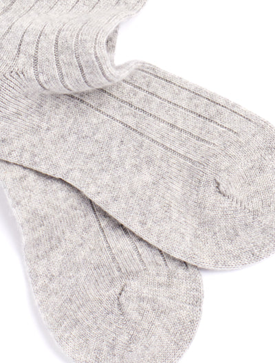 Pantherella, Tabitha Knee-High  Cashmere Women's Socks in Light Grey