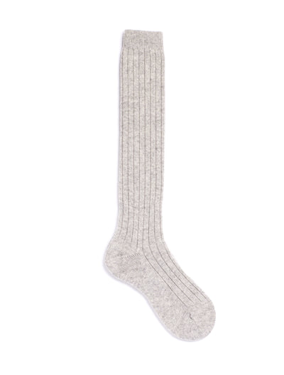 Pantherella, Tabitha Knee-High  Cashmere Women's Socks in Light Grey