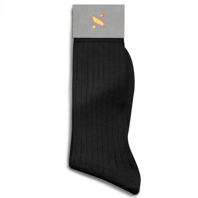 Solespun Sea Island Cotton Socks in Black