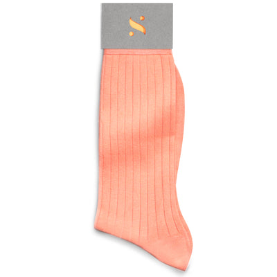 Solespun Sea Island Cotton Socks in Coral