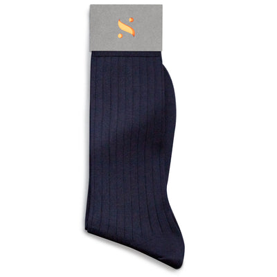 Solespun Sea Island Cotton Socks in Navy