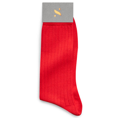 Solespun Sea Island Cotton Socks in Red