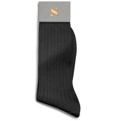 Solespun Sea Island Cotton Socks in Charcoal