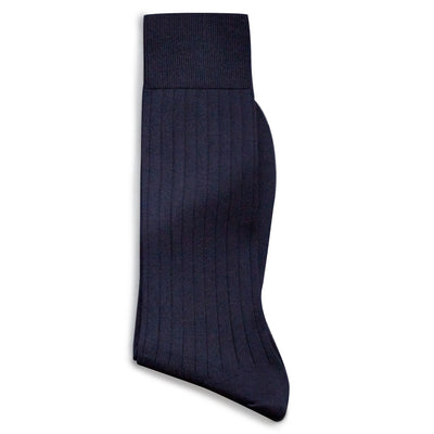 Solespun Sea Island Cotton Socks in Navy