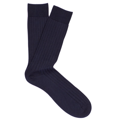 Solespun Sea Island Cotton Socks in Navy