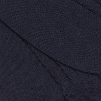 Solespun Sea Island Cotton Socks in Navy