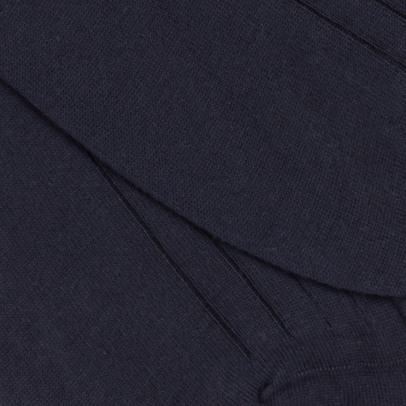 Solespun Sea Island Cotton Socks in Navy