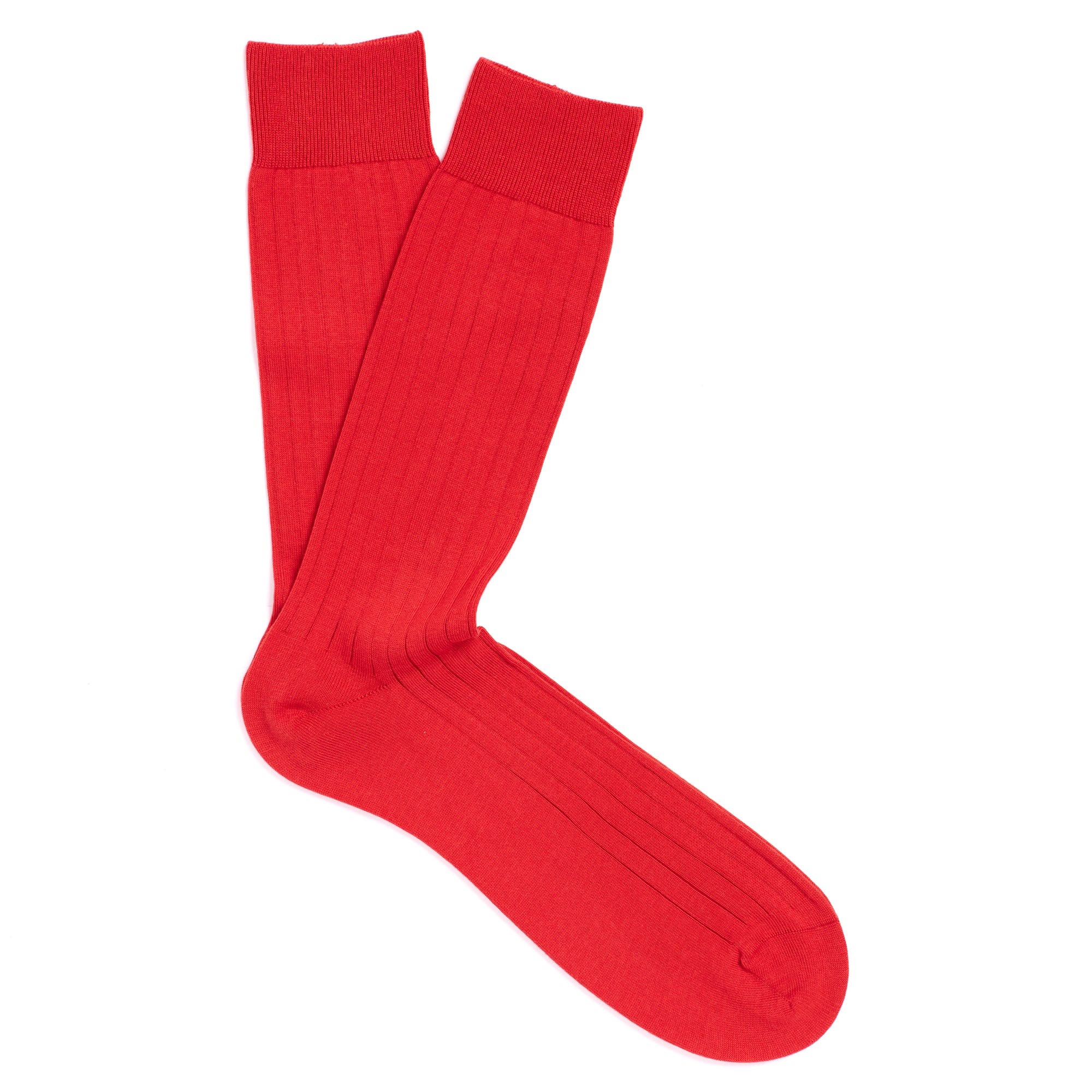 Solespun Sea Island Cotton Socks in Red
