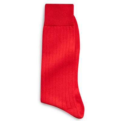 Solespun Sea Island Cotton Socks in Red