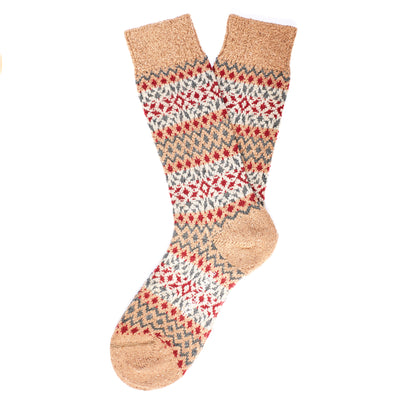 Scott Nichol Fellcroft Fairilse Wool Men's Sock in Coffee Fleck