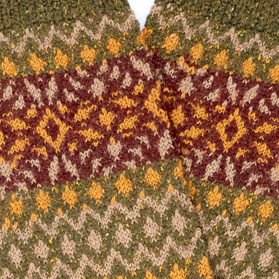 Scott Nichol Fellcroft Fairilse Wool Men's Sock in Dark Khaki Fleck