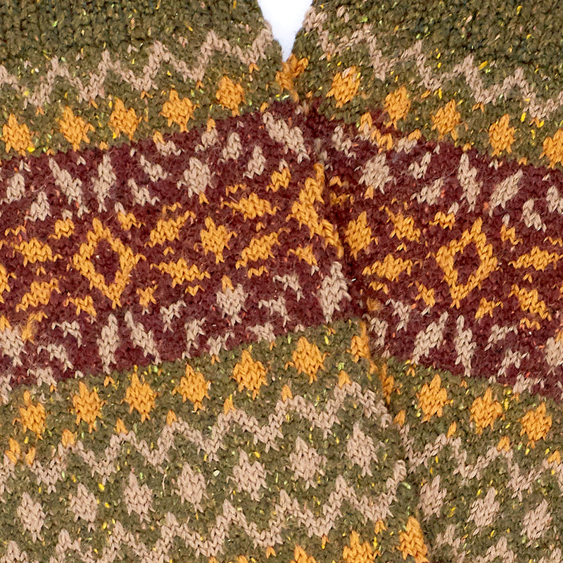 Scott Nichol Fellcroft Fairilse Wool Men's Sock in Dark Khaki Fleck